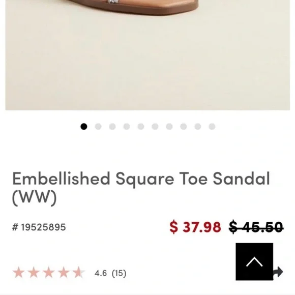 NWT Torrid Embellished Square Toe Sandal Size 8 - Picture 8 of 9